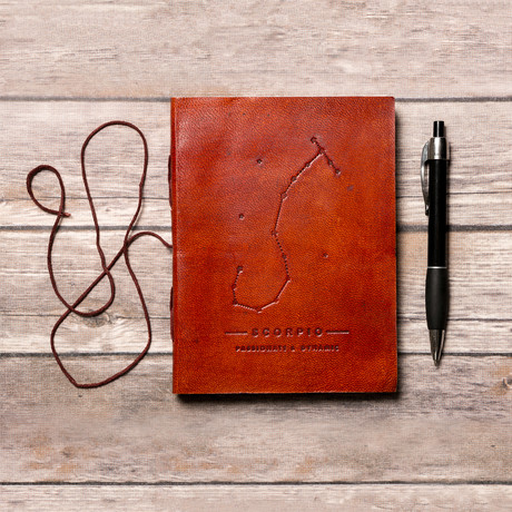 Handmade Leather Journal // Scorpio