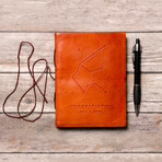 Handmade Leather Journal // Aquarius