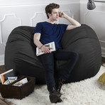 Bean Bag Loveseat (Black)