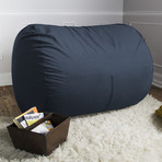 Bean Bag Loveseat (Black)