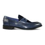 Tuxedo Park Pony Hair Penny Loafer // Sapphire (US: 11.5)