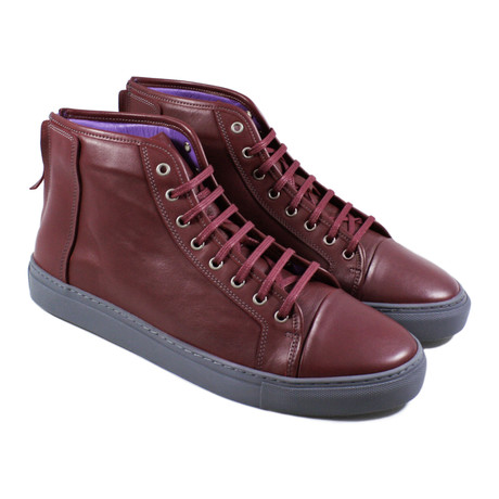 Gotham II High-Top Sneaker // Burgundy (US: 7.5)