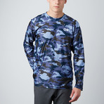 Long-Sleeve Compression Shirt // Grey Camo (L)