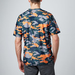 Short-Sleeve Compression Shirt // Orange Camo (XS)