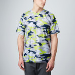 Short-Sleeve Compression Shirt // Green Camo (2XL)