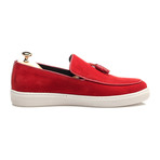 Tassel Piped Slipper Sneaker // Red (Euro: 40)