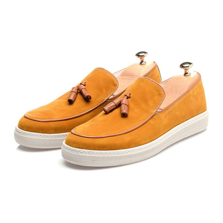 Tassel Piped Slipper Sneaker // Yellow (Euro: 39)