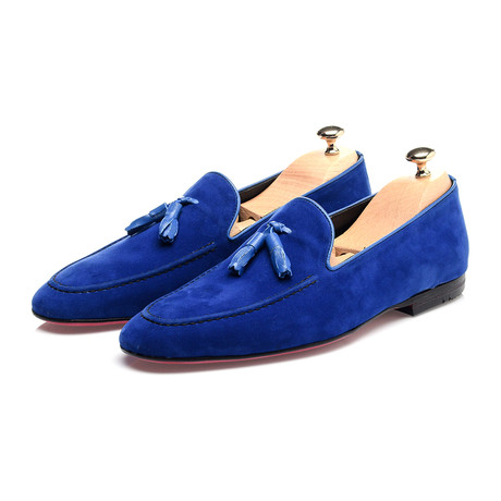 Tassel Stitched Smoking Slipper // Dark Blue (Euro: 39)