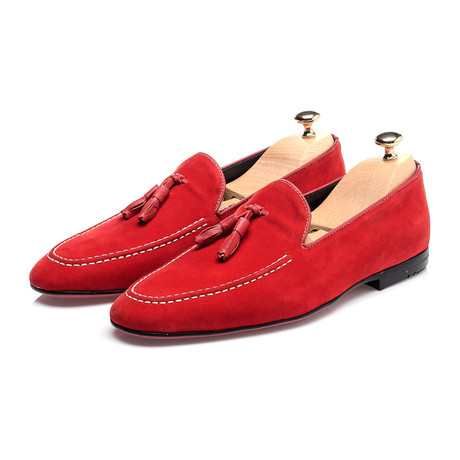 Tassel Stitched Smoking Slipper // Red (Euro: 39)