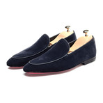 Piped Smoking Slipper // Navy (Euro: 45)