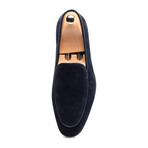 Piped Smoking Slipper // Navy (Euro: 45)