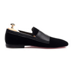 Double Monk Mixed Texture Loafer // Black (Euro: 45)