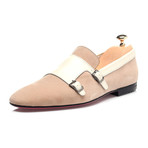 Double Monk Mixed Texture Loafer // Beige (Euro: 45)