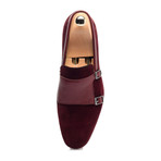 Double Monk Mixed Texture Loafer // Bordeaux (Euro: 44)