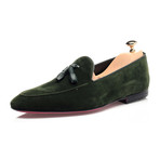 Tassel Stitched Smoking Slipper // Dark Green (Euro: 42)