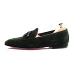 Tassel Stitched Smoking Slipper // Dark Green (Euro: 44)