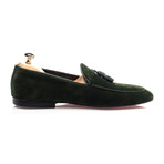 Tassel Stitched Smoking Slipper // Dark Green (Euro: 40)