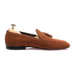 Tassel Stitched Smoking Slipper // Brown (Euro: 45)