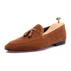 Tassel Stitched Smoking Slipper // Brown (Euro: 41)