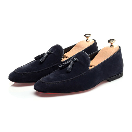 Tassel Stitched Smoking Slipper // Navy (Euro: 39)