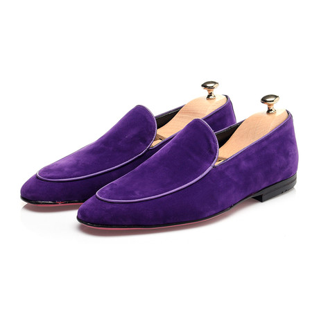 Piped Smoking Slipper // Purple (Euro: 39)