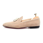 Tassel Stitched Smoking Slipper // Beige (Euro: 42)