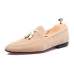 Tassel Stitched Smoking Slipper // Beige (Euro: 44)