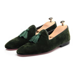 Tassel Smoking Slipper // Dark Green (Euro: 40)