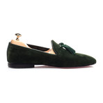 Tassel Smoking Slipper // Dark Green (Euro: 40)