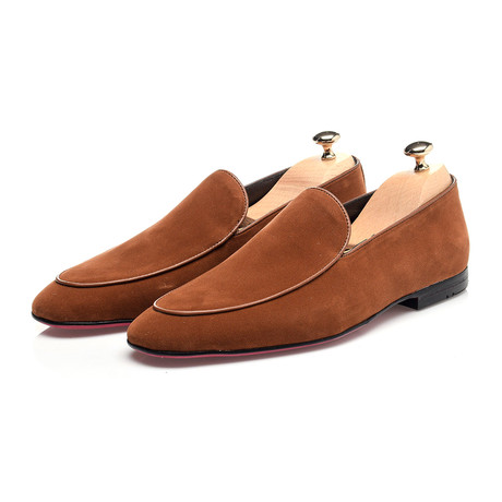 Piped Smoking Slipper // Brown (Euro: 39)