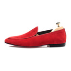 Piped Smoking Slipper // Red (Euro: 42)