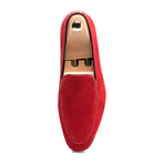 Piped Smoking Slipper // Red (Euro: 40)