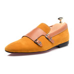 Double Monk Mixed Texture Loafer // Yellow (Euro: 43)