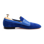 Double Monk Mixed Texture Loafer // Dark Blue (Euro: 39)