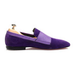 Double Monk Mixed Texture Loafer // Purple (Euro: 39)