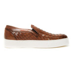 Woven Slip-On Sneaker // Brown (Euro: 43)