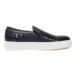 Woven Slip-On Sneaker // Navy (Euro: 40)