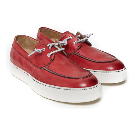 Boat Shoe Sneaker // Red (Euro: 41)