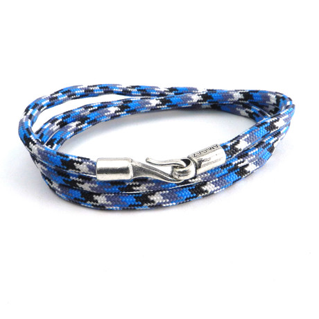 3 Wrap Paracord Bracelet // Blue (Small 7")