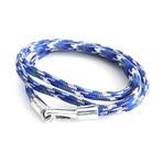 3 Wrap Paracord Bracelet // Blue (Small 7")