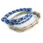 Paracord Double Slider // Set of 2 (Blue + Brown Camo)
