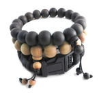 Paracord Buckle + Prayer Bead Bracelet // Set of 3