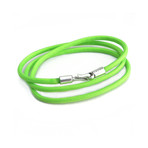 3 Wrap Paracord Bracelet // Lime Green (Small 7")