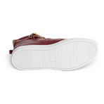 Zeus High-Top Textured Sneaker // Burgundy (US: 12)