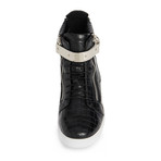 Zeus High-Top Textured Sneaker // Black (US: 12)