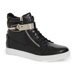 Zeus High-Top Textured Sneaker // Black (US: 12)