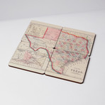 State Old World Map Coaster (California)