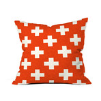 Vermillion Plus // Throw Pillow (18" x 18")