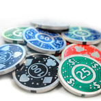 Silver Plated Poker Chip Set // 100 Count