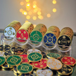 Gold Plated Poker Chip Set // 100 Count